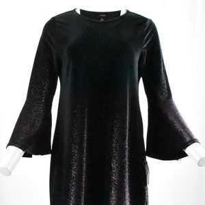 ! Petites Velvet Metallic Party Dress !
